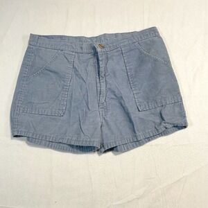 Vintage Sears Active Wear Corduroy Short Men Size 38 Blue Pleated Pockets Daddy